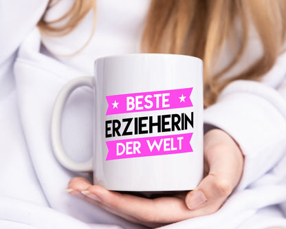 Beste Erzieherin | Pädagogin | Schule - Tasse Weiß - Kaffeetasse / Geschenk / Familie