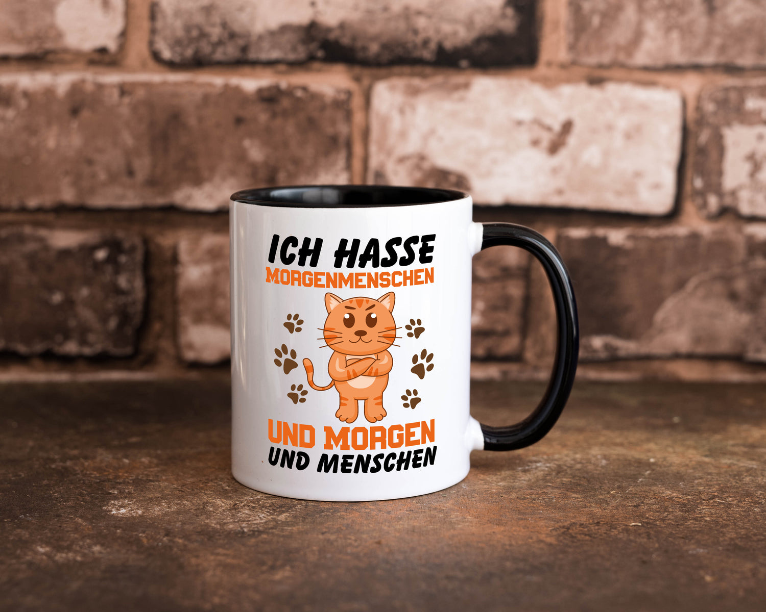 Ich hasse Menschen Tasse Weiß - Schwarz - Kaffeetasse / Geschenk / Familie