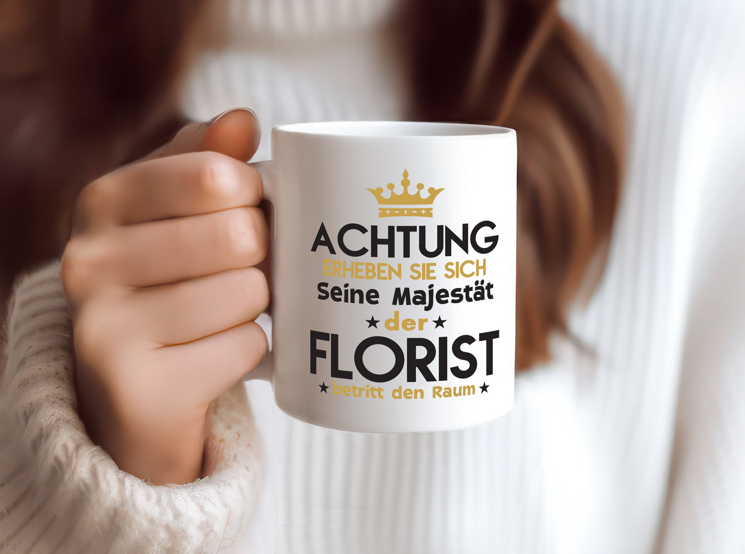 Seine Majestät Florist | Blumen Verkäufer - Tasse Weiß - Kaffeetasse / Geschenk / Familie