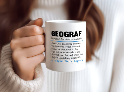 Geograf | Büro Tasse | Geografie | Beruf | Spruch - Tasse Weiß - Kaffeetasse / Geschenk / Familie