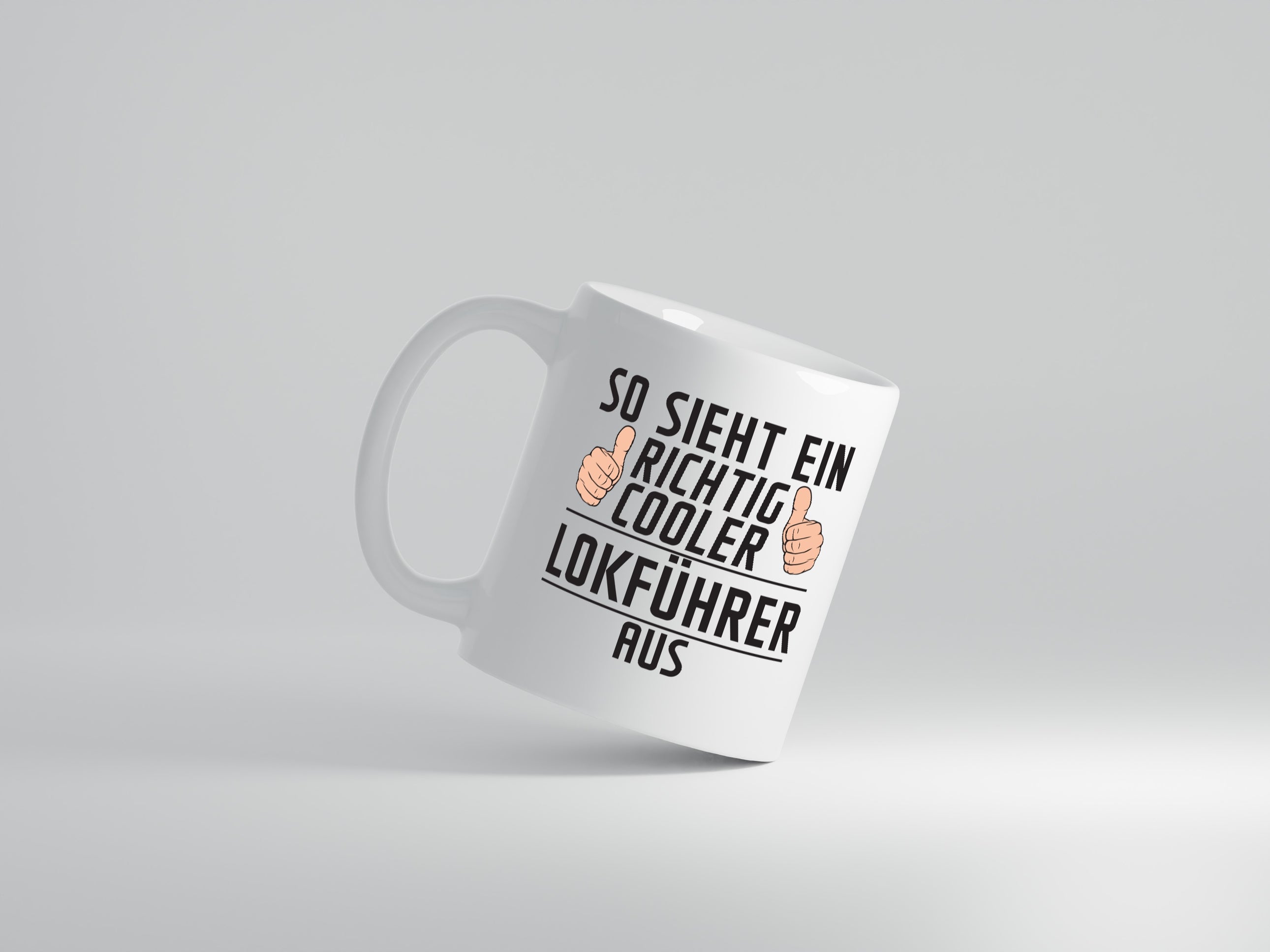 Richtig Cooler Lokführer | Zug | Beruf - Tasse Weiß - Kaffeetasse / Geschenk / Familie