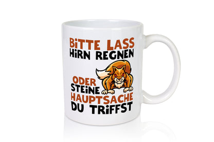 Hirn regen lassen - Tasse Weiß - Kaffeetasse / Geschenk / Familie