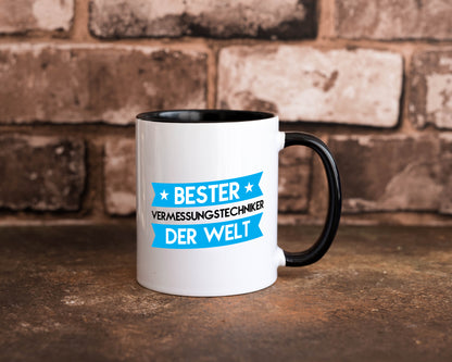 Bester Vermessungstechniker | Techniker Tasse Weiß - Schwarz - Kaffeetasse / Geschenk / Familie