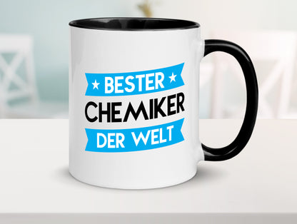 Bester Chemiker | Chemie | Labor | Wissenschaft Tasse Weiß - Schwarz - Kaffeetasse / Geschenk / Familie