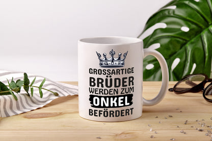 Beförderung zu Onkel | Schwangerschaft | Bruder - Tasse Weiß - Kaffeetasse / Geschenk / Familie