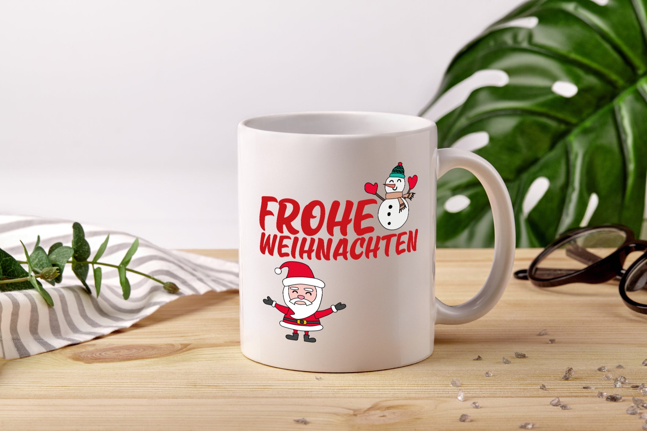 Frohe Weihnachten | Winter Tasse | Kakao | Glühwein - Tasse Weiß - Kaffeetasse / Geschenk / Familie