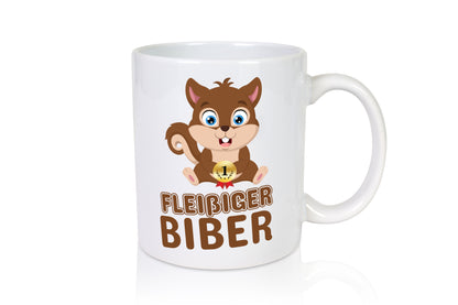 Fleißiger Biber | Motiv Tasse | Kinder Geburtstag - Tasse Weiß - Kaffeetasse / Geschenk / Familie