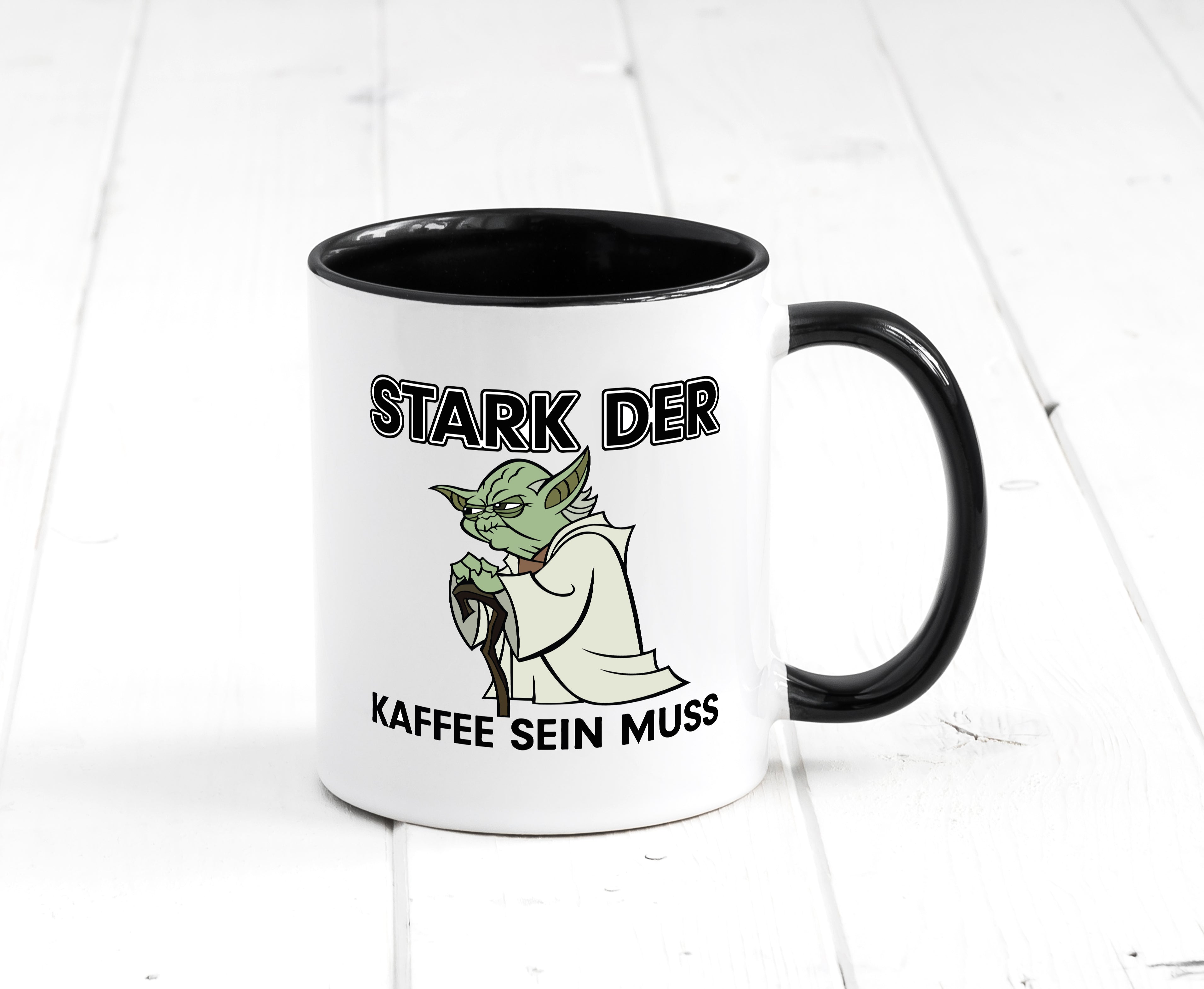 Starker Kaffee Tasse Weiß - Schwarz - Kaffeetasse / Geschenk / Familie