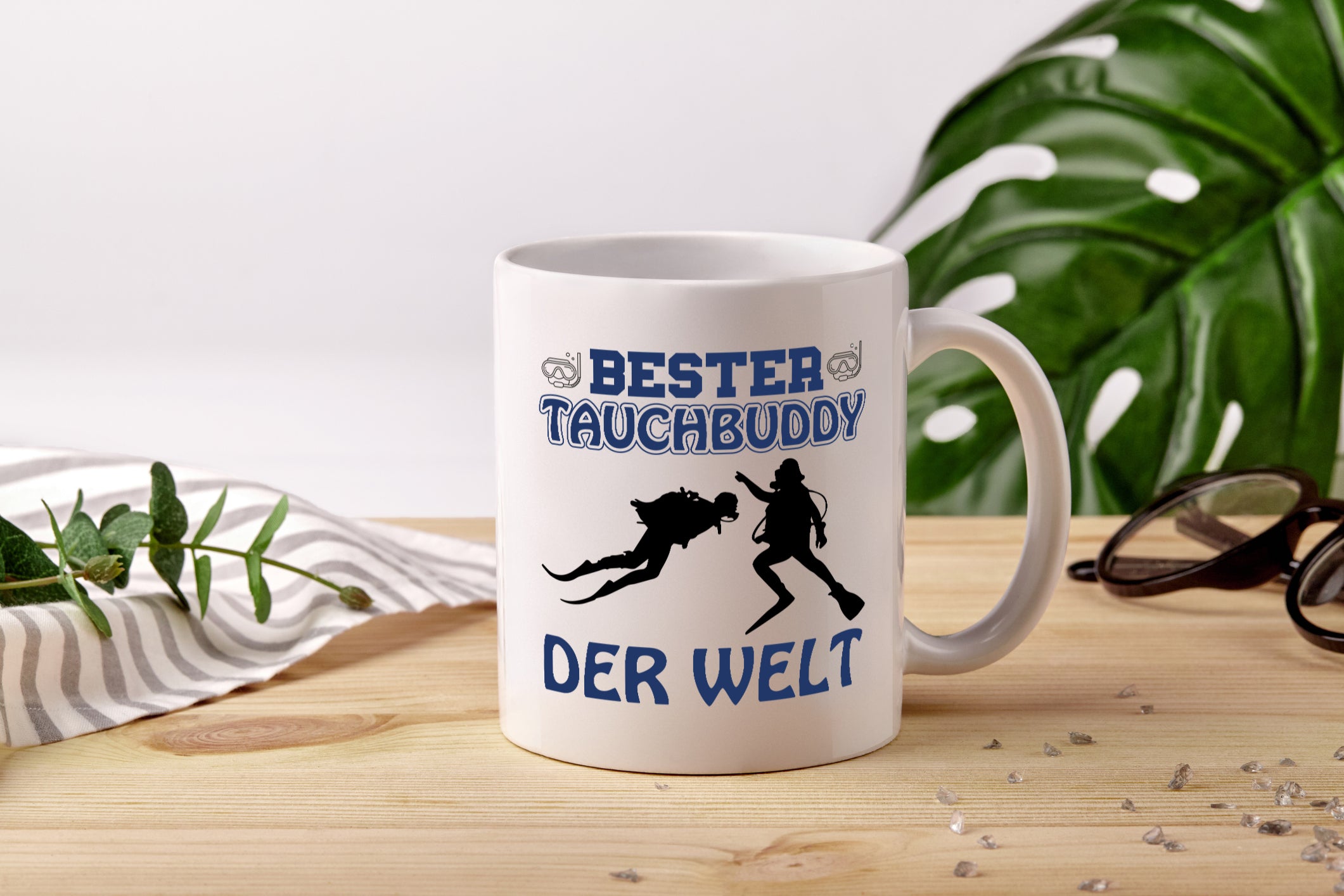 Bester Tauchbuddy | Tauchbuddys Tasse | Taucher Spruch - Tasse Weiß - Kaffeetasse / Geschenk / Familie
