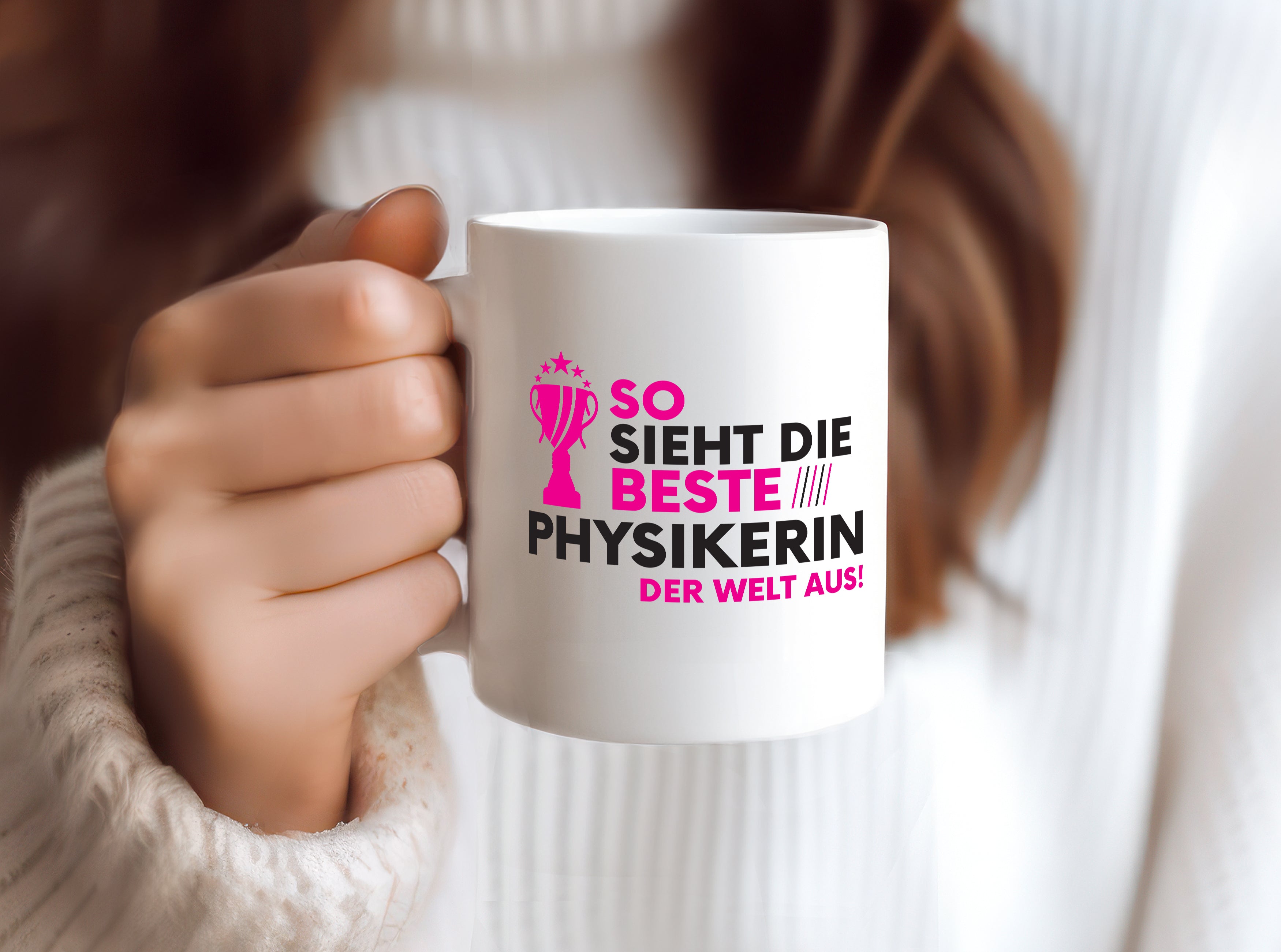 Die Weltbeste Physikerin | Physik - Tasse Weiß - Kaffeetasse / Geschenk / Familie