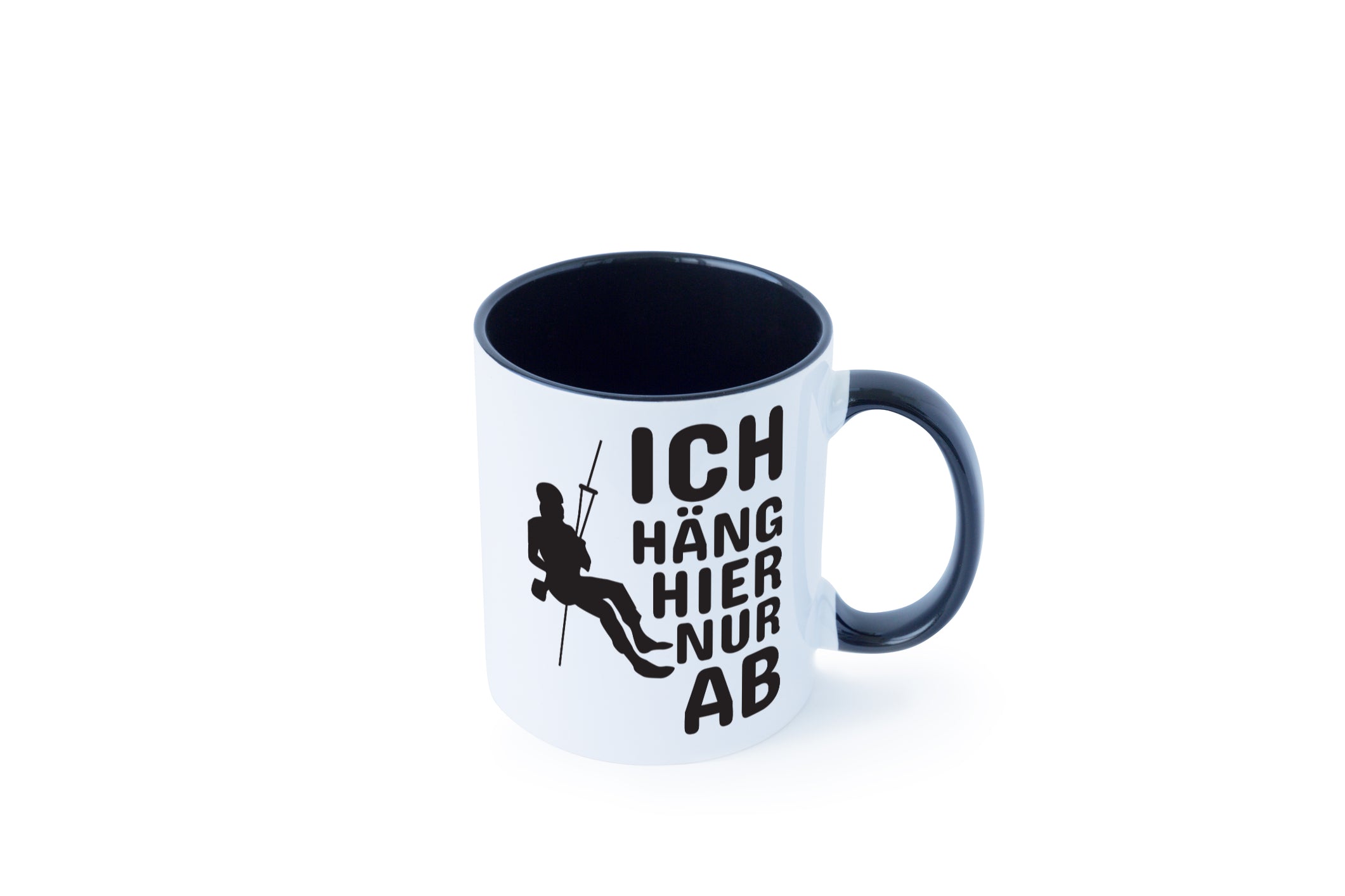 Klettern Spruch | Kletterer Tasse | Hobby | Motiv Tasse Weiß - Schwarz - Kaffeetasse / Geschenk / Familie