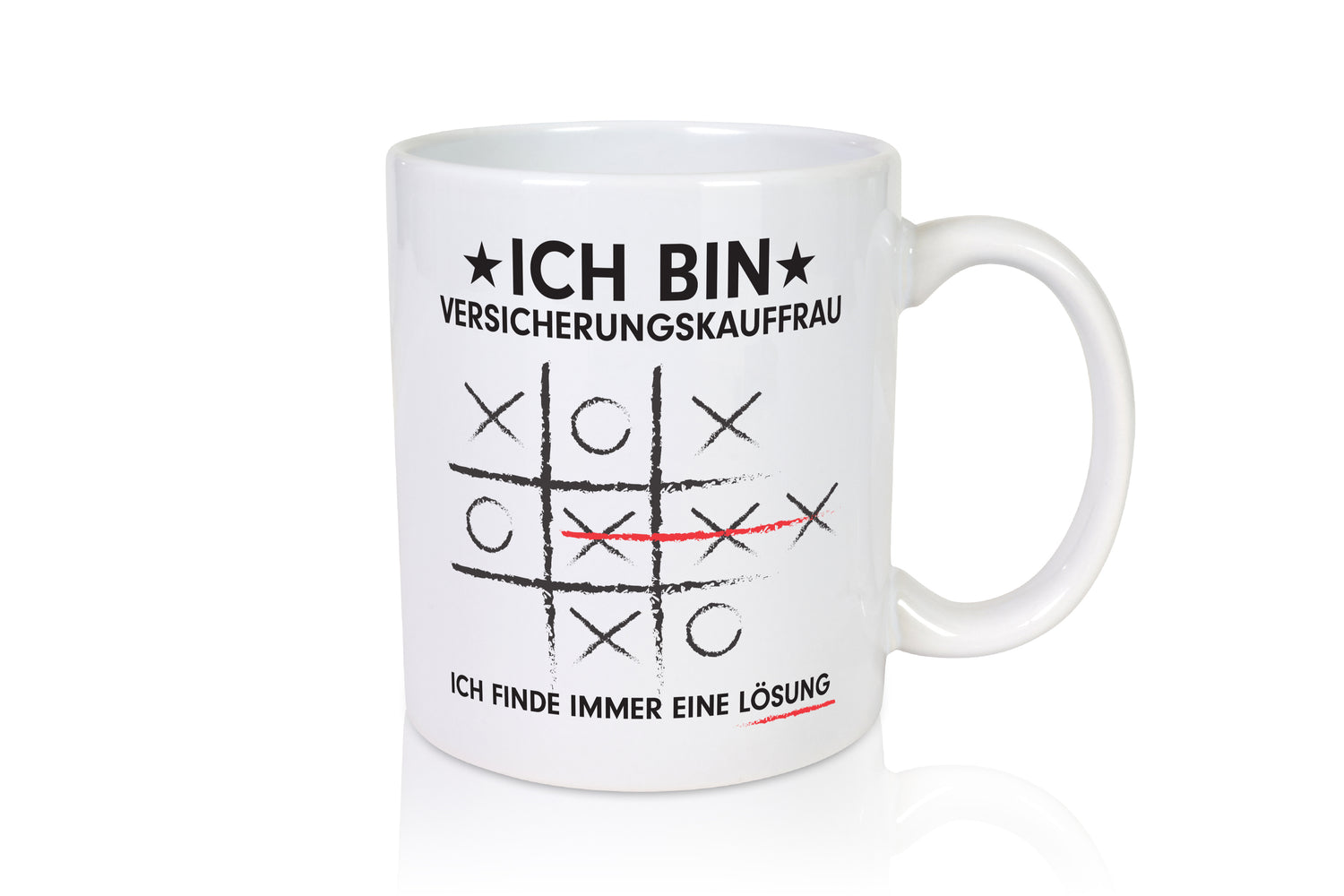 Löse Probleme: Versicherungskauffrau | Kauffrau - Tasse Weiß - Kaffeetasse / Geschenk / Familie