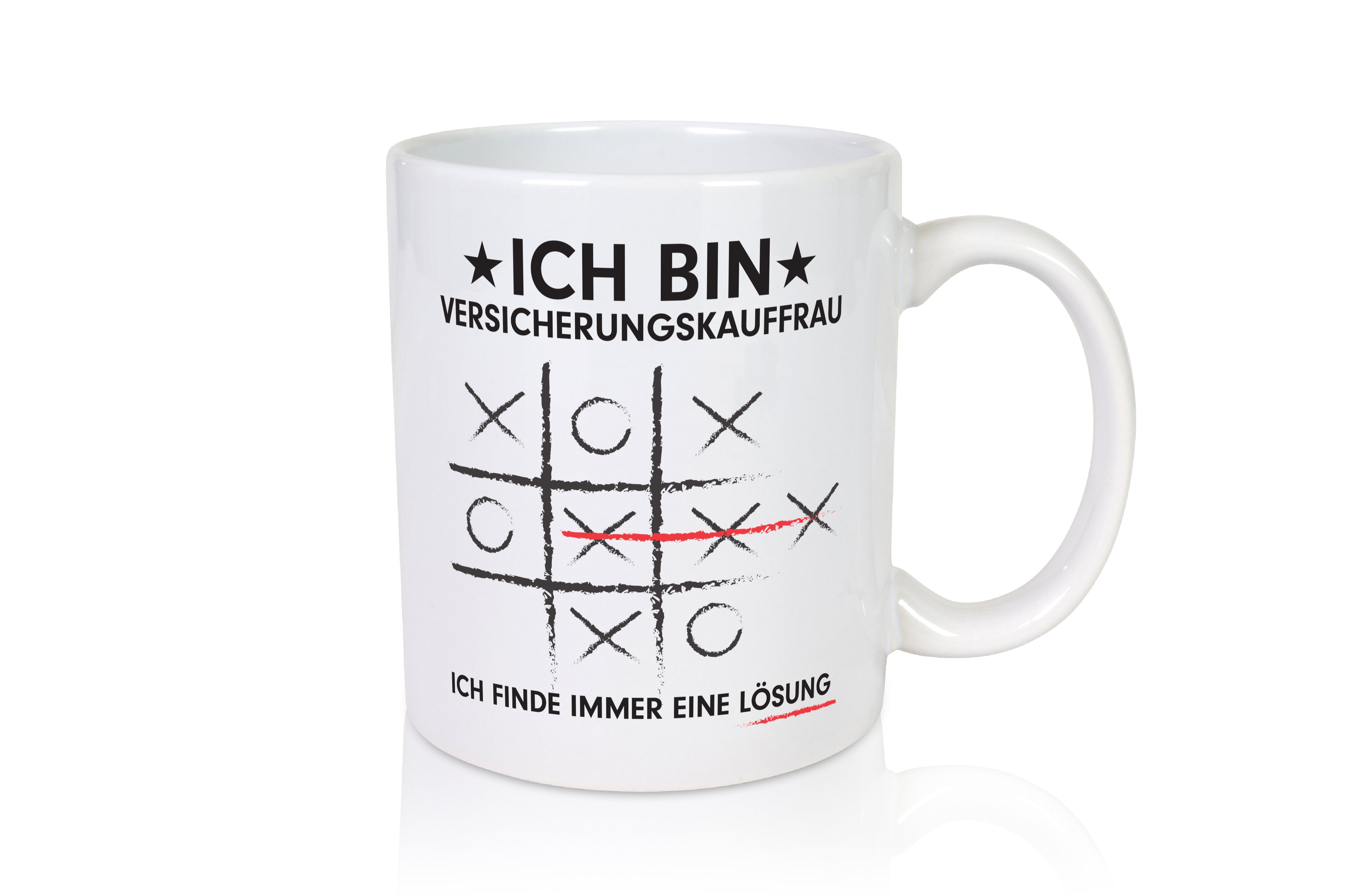 Löse Probleme: Versicherungskauffrau | Kauffrau - Tasse Weiß - Kaffeetasse / Geschenk / Familie