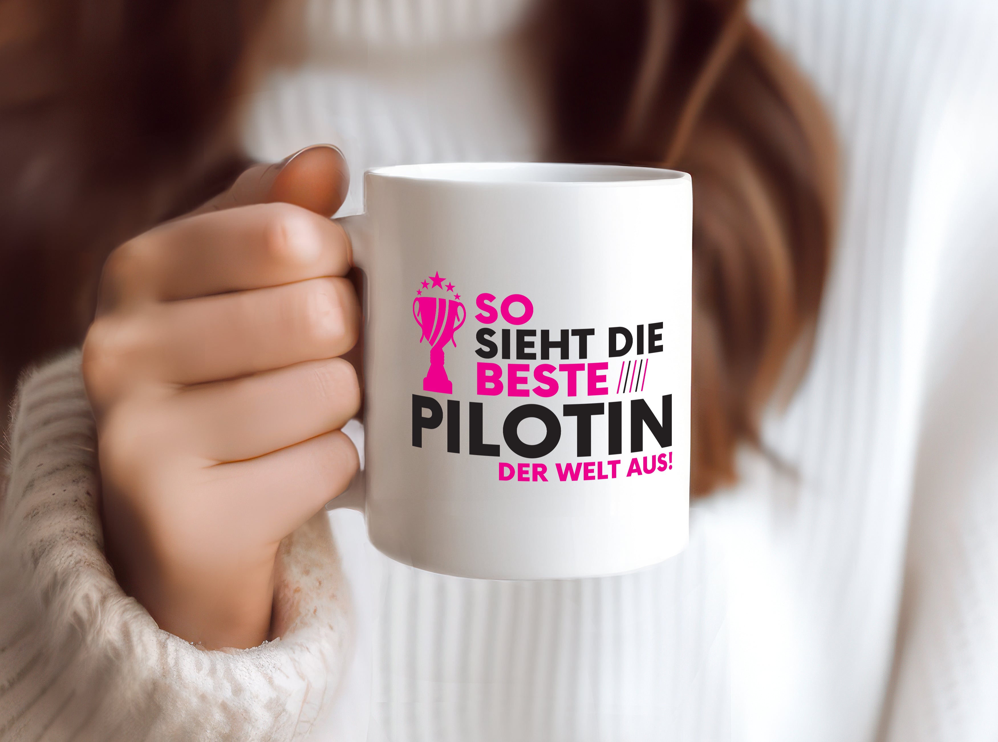 Die Weltbeste Pilotin | Definition Piloten - Tasse Weiß - Kaffeetasse / Geschenk / Familie