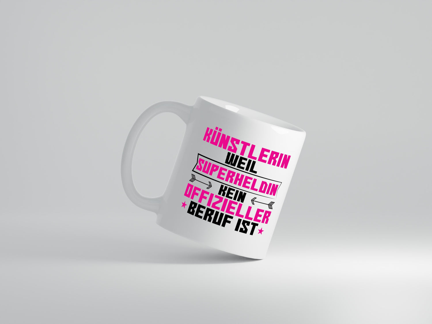 Superheldin Künstlerin | lustig | Kunst - Tasse Weiß - Kaffeetasse / Geschenk / Familie