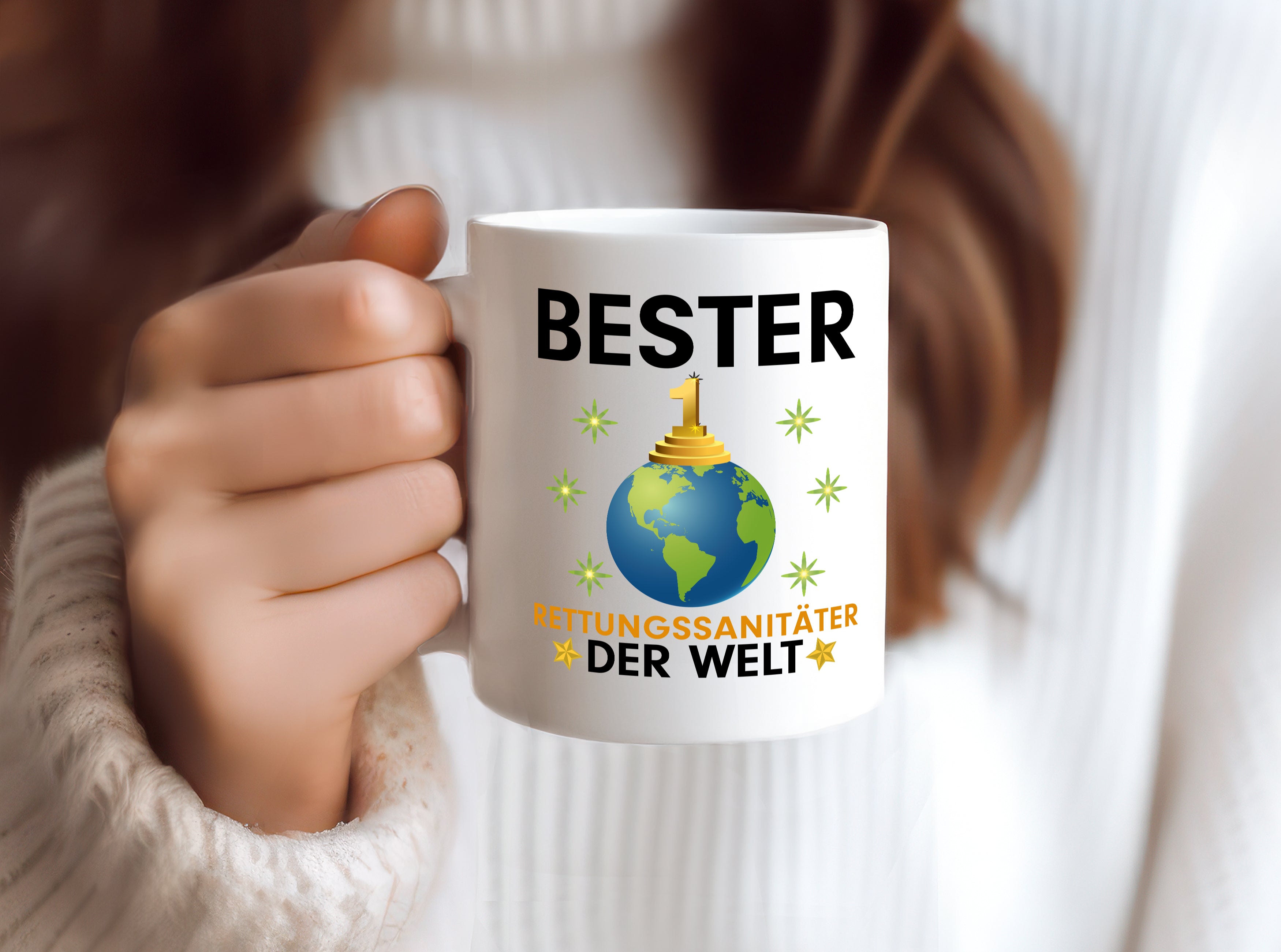 Welt Bester Rettungssanitäter | Sanitäter - Tasse Weiß - Kaffeetasse / Geschenk / Familie