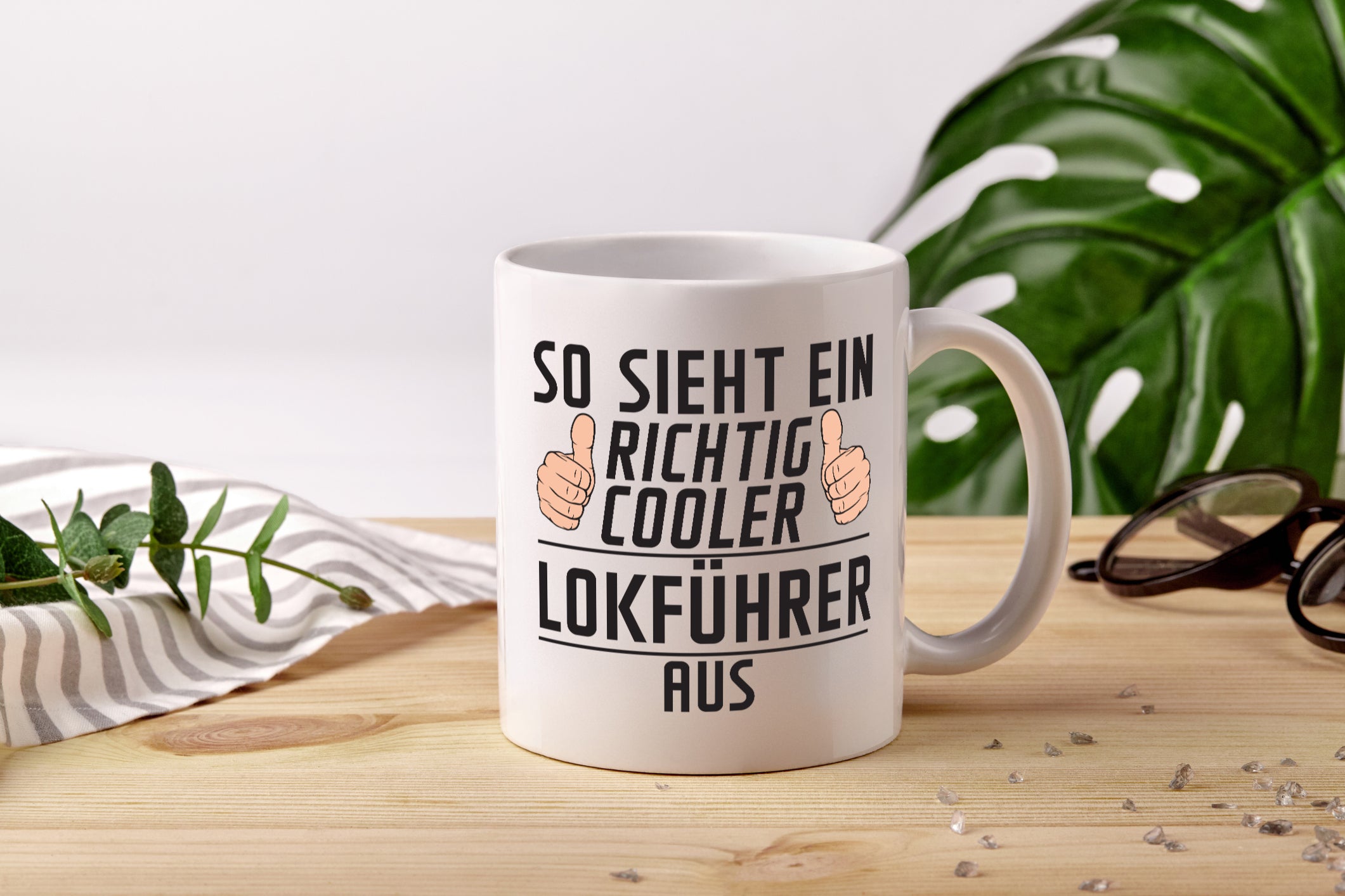 Richtig Cooler Lokführer | Zug | Beruf - Tasse Weiß - Kaffeetasse / Geschenk / Familie