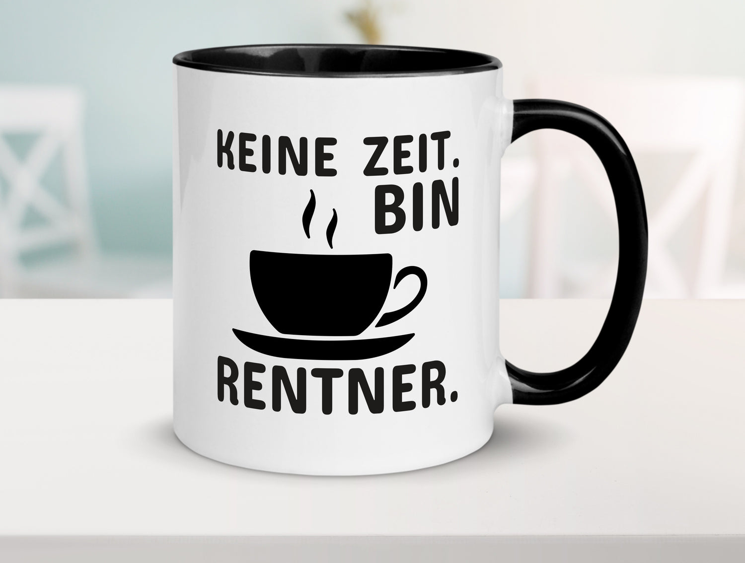 Keine Zeit | Rentner Tasse | Rente Humor | Ruhestand Tasse Weiß - Schwarz - Kaffeetasse / Geschenk / Familie