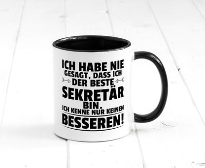 Der Beste Sekretär | Büro Tasse Weiß - Schwarz - Kaffeetasse / Geschenk / Familie