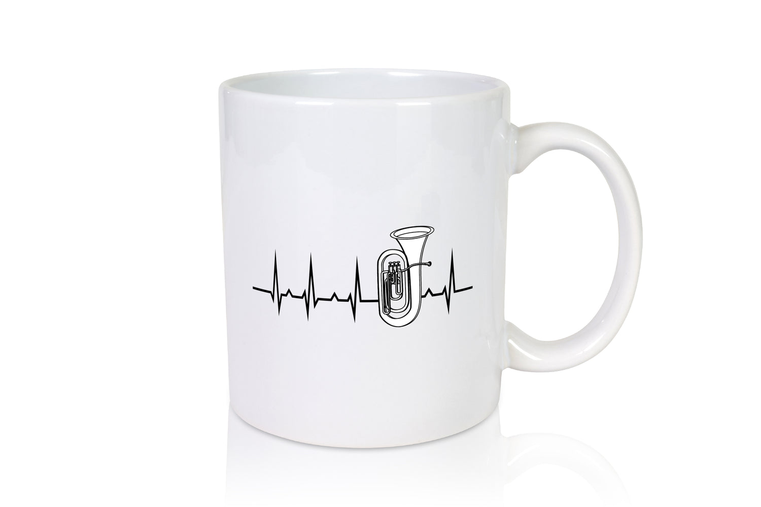 Tuba Herzschlag | Motiv Musiker | Musik Instrument - Tasse Weiß - Kaffeetasse / Geschenk / Familie