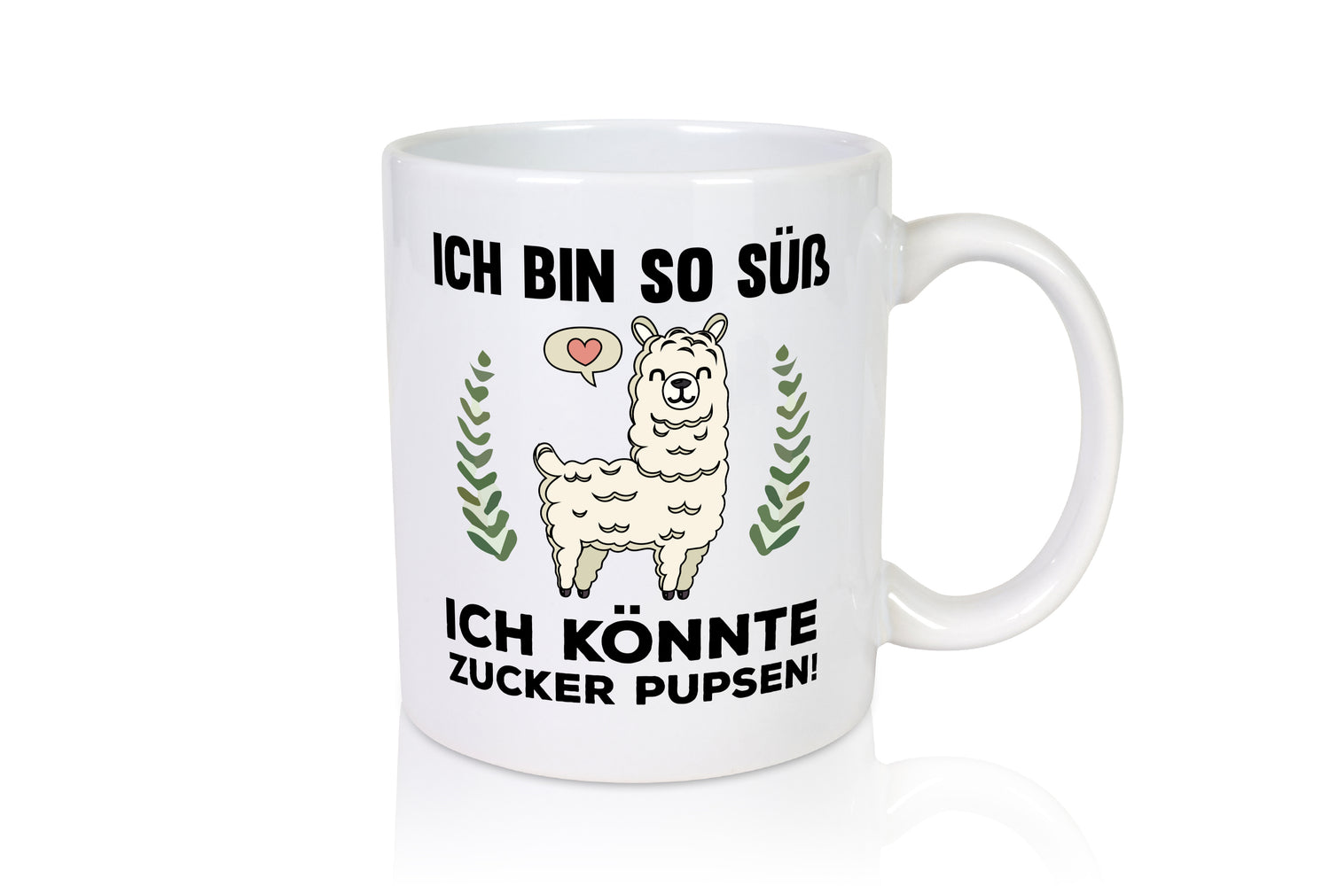 Ich bin so süß | niedlich | Lama | Zucker pupsen - Tasse Weiß - Kaffeetasse / Geschenk / Familie