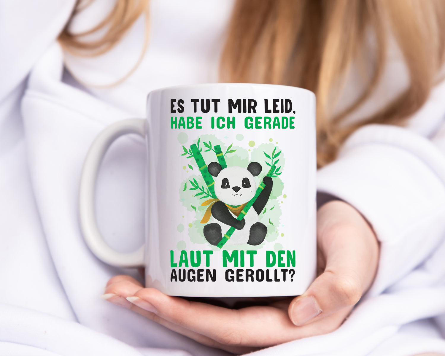 Genervter Panda | Büro Tasse | Kollegen | Arbeit - Tasse Weiß - Kaffeetasse / Geschenk / Familie