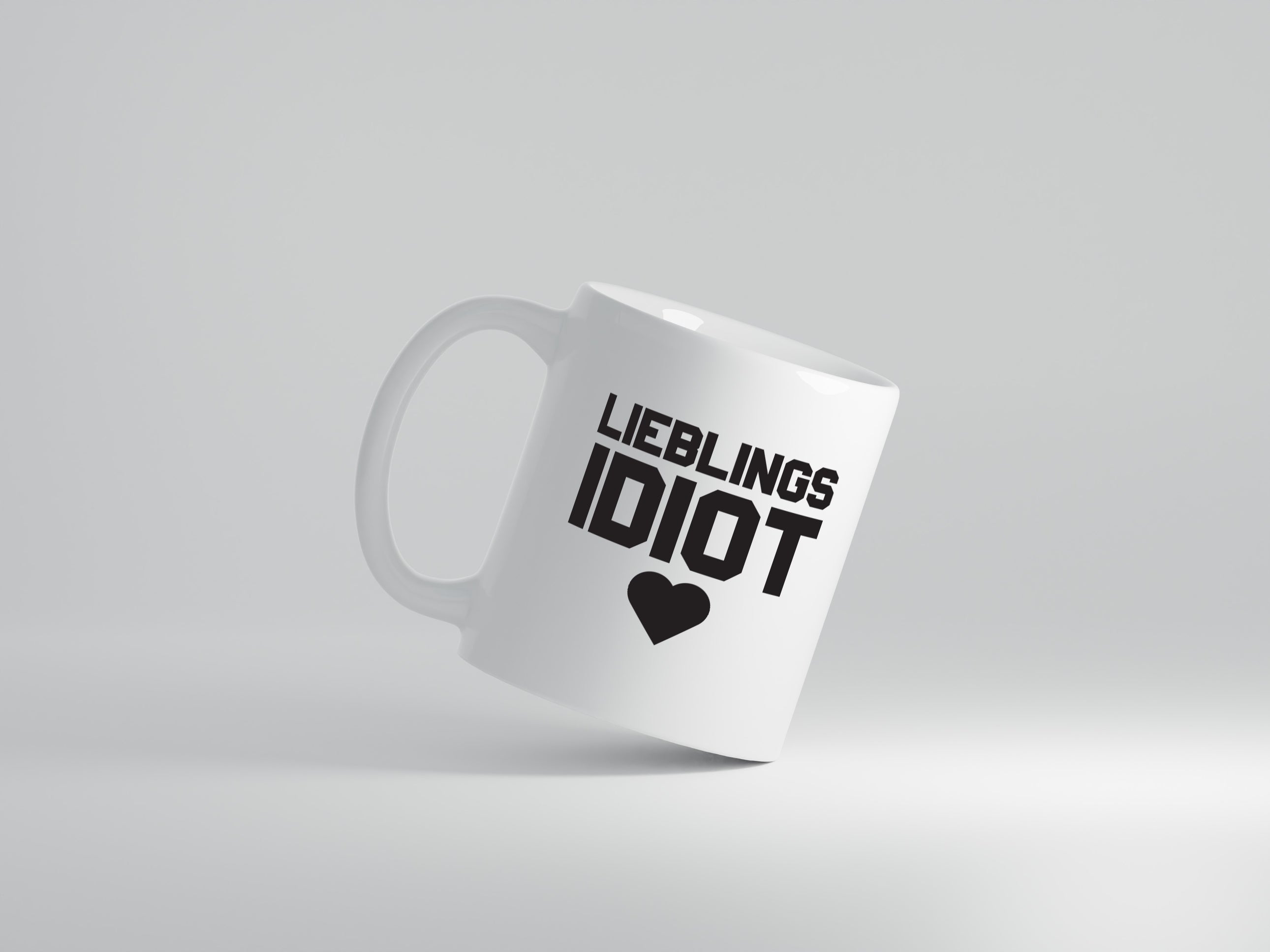 Lieblingsidiot | Tasse schwarz weiß | Freund | Freundin - Tasse Weiß - Kaffeetasse / Geschenk / Familie