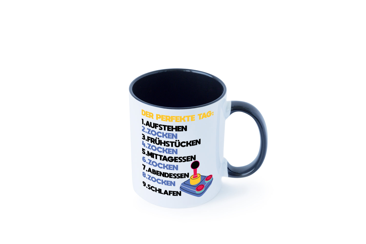 Zocker Spruch | Gamer Tasse | perfekter Tag Liste Tasse Weiß - Schwarz - Kaffeetasse / Geschenk / Familie