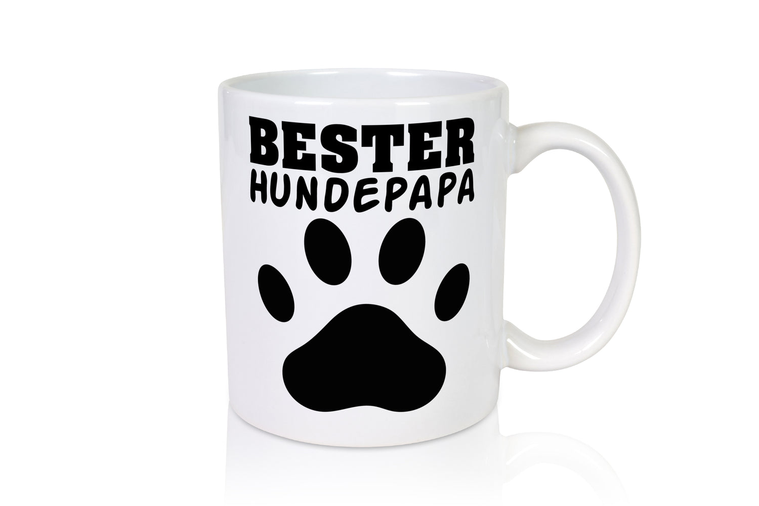 Bester Hundepapa | Hundebesitzer Tasse | Pfotenabdruck - Tasse Weiß - Kaffeetasse / Geschenk / Familie