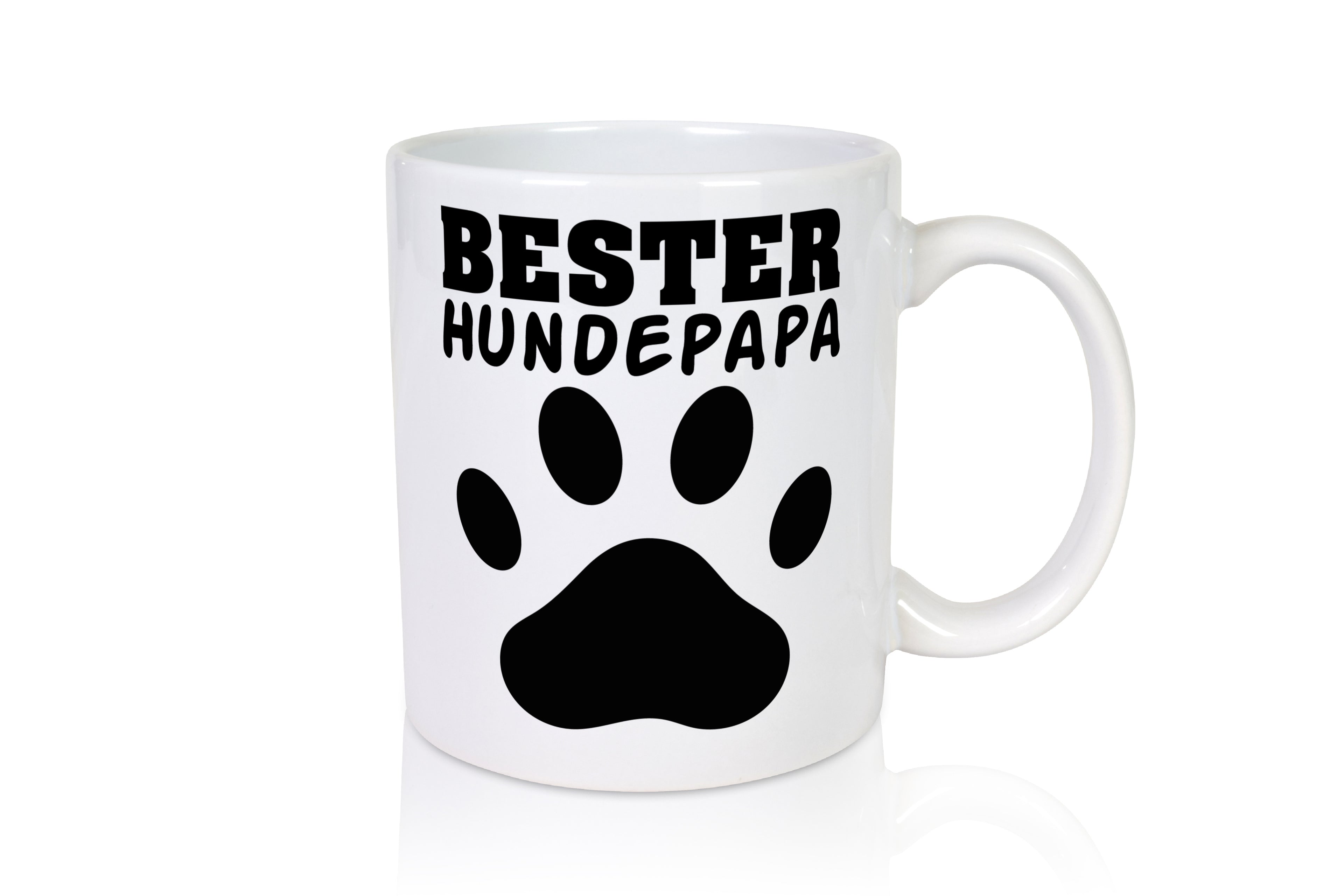 Bester Hundepapa | Hundebesitzer Tasse | Pfotenabdruck - Tasse Weiß - Kaffeetasse / Geschenk / Familie