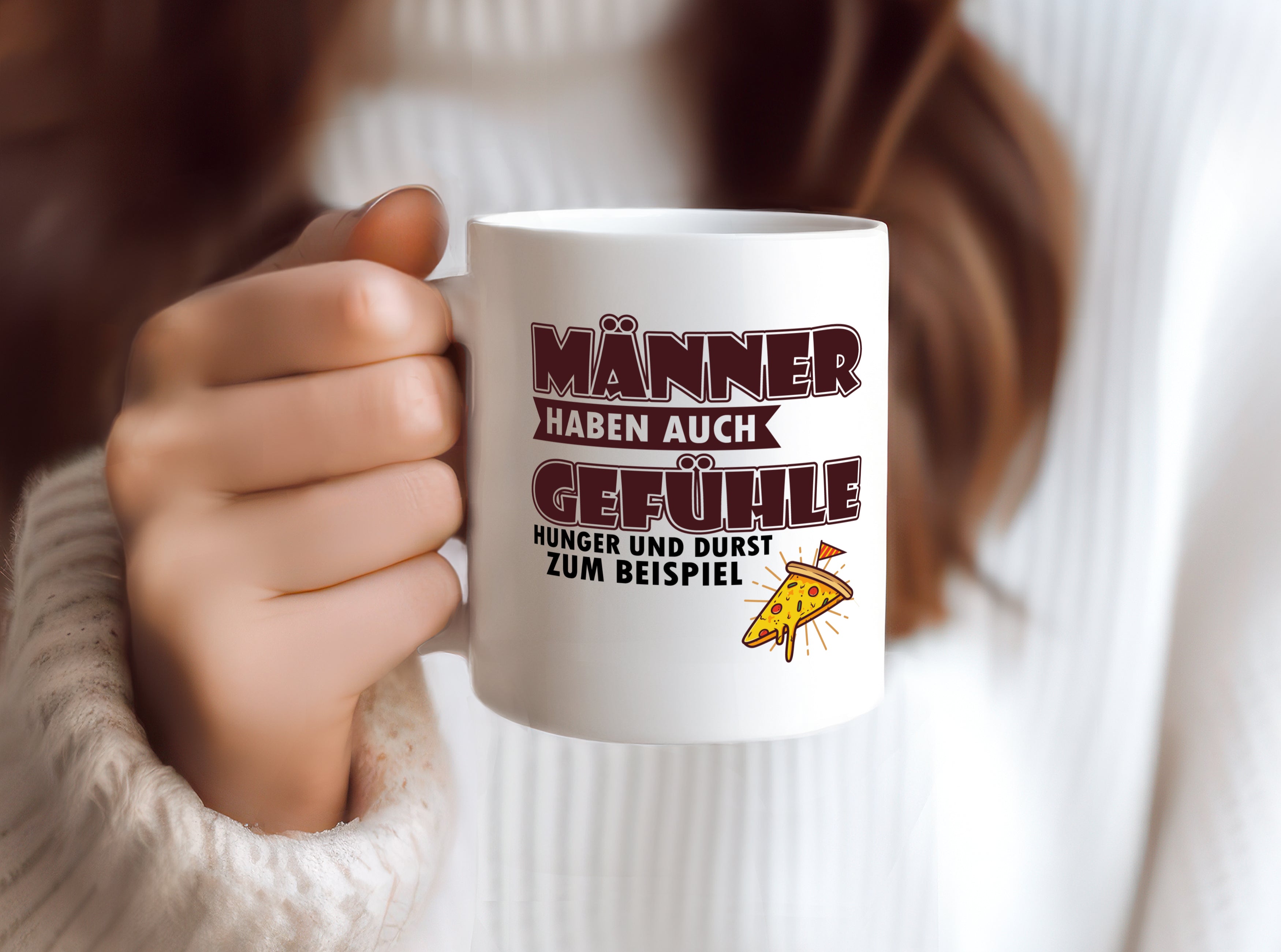 Männer haben auch Gefühle - Tasse Weiß - Kaffeetasse / Geschenk / Familie