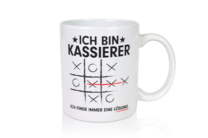 Löse Probleme: Kassierer - Tasse Weiß - Kaffeetasse / Geschenk / Familie