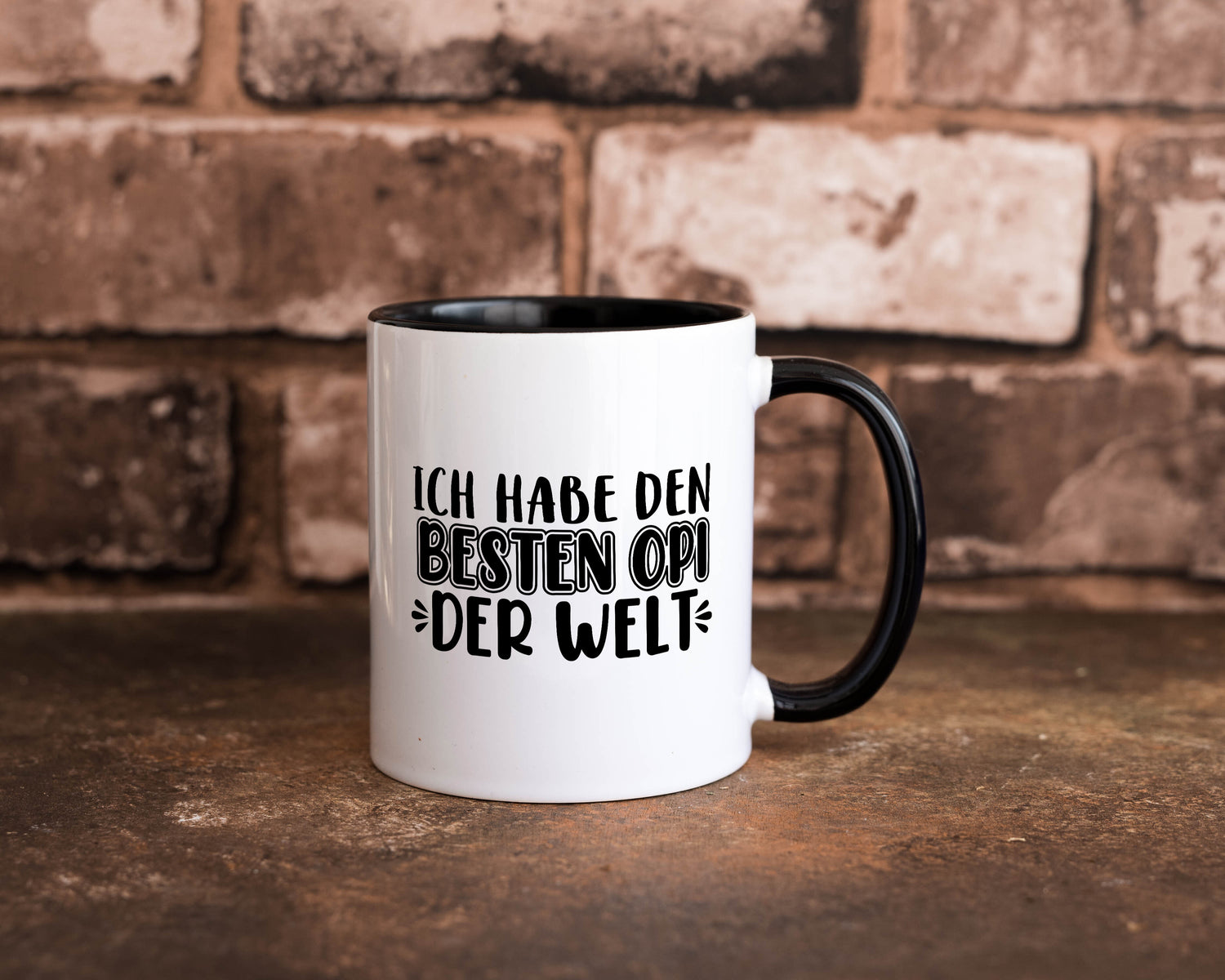 Bester Opi der Welt | Opa Tasse | Großvater | Statement Tasse Weiß - Schwarz - Kaffeetasse / Geschenk / Familie