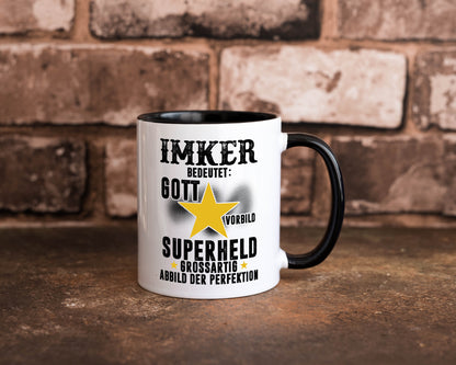 Bedeutung von Imker | Imkerei Tasse Weiß - Schwarz - Kaffeetasse / Geschenk / Familie