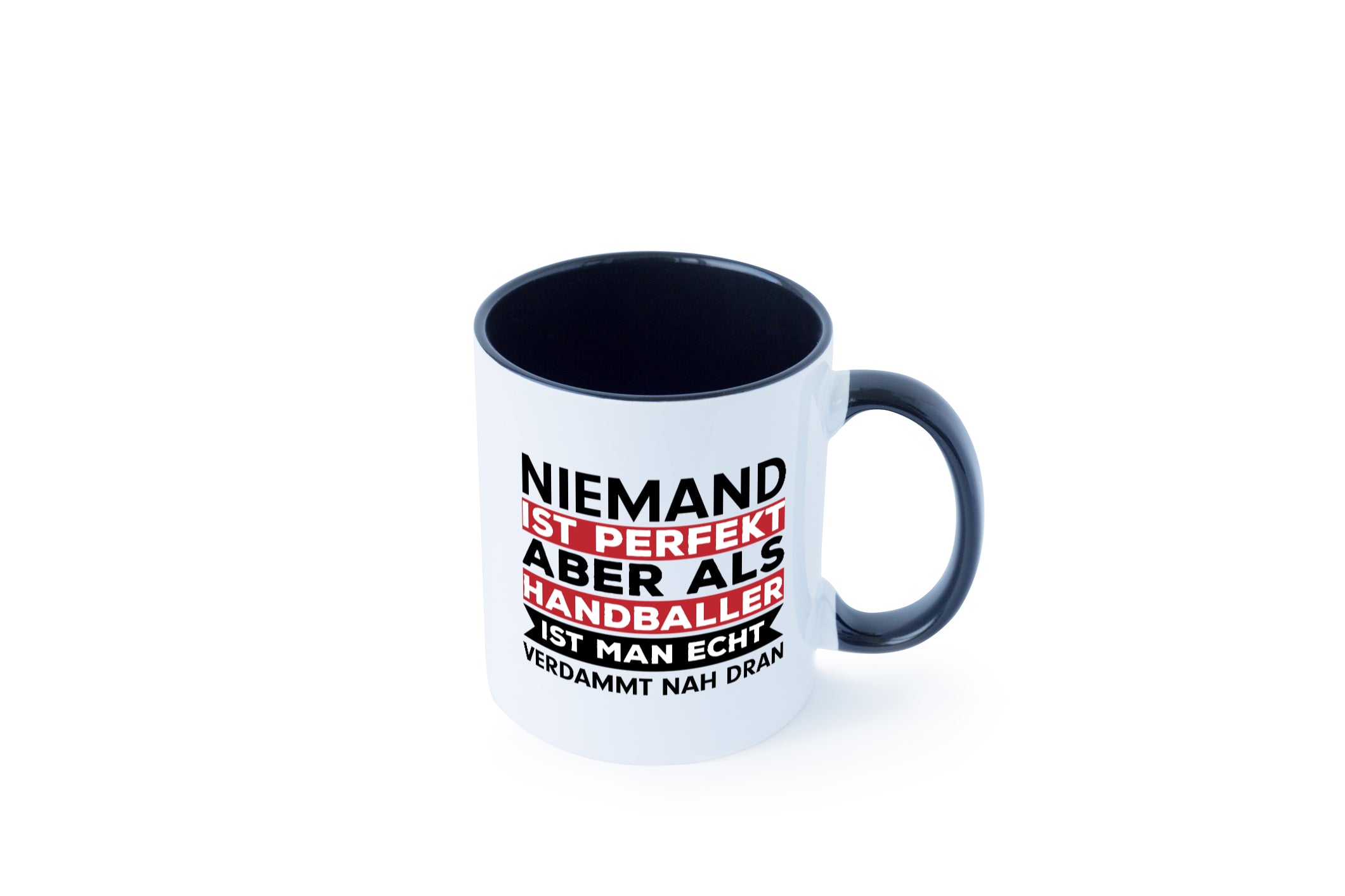 Perfekter Handballer | Handball Tasse | Ballsport Tasse Weiß - Schwarz - Kaffeetasse / Geschenk / Familie