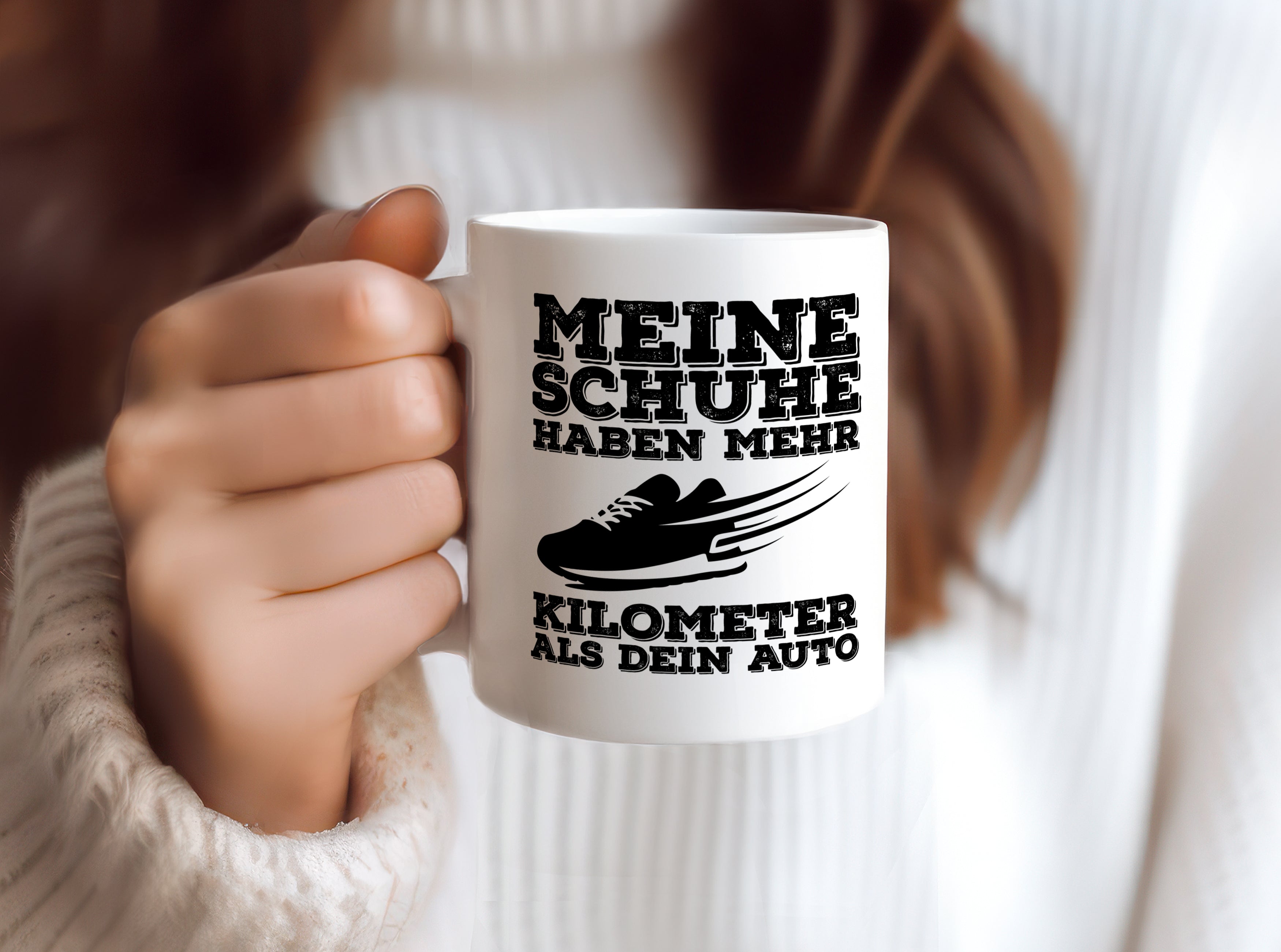 Läufer Spruch Tasse | Jogger Humor | Joggerin Statement - Tasse Weiß - Kaffeetasse / Geschenk / Familie