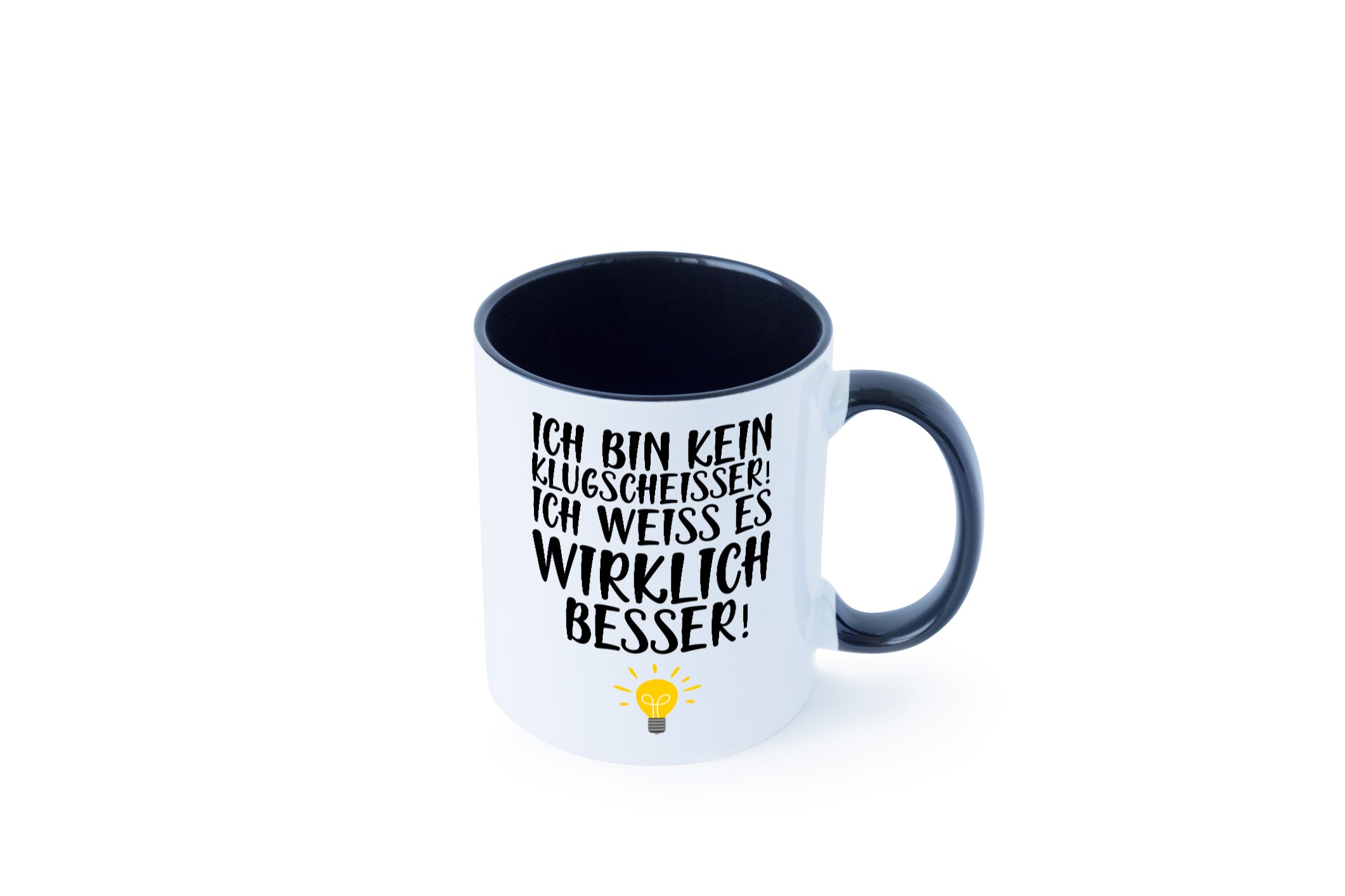 Klugscheißer | Arbeit | Kollegin / Chef | Arbeits Tasse Tasse Weiß - Schwarz - Kaffeetasse / Geschenk / Familie