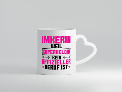 Superheldin Imkerin | Imkerei - Herzhenkel Tasse - Kaffeetasse / Geschenk / Familie