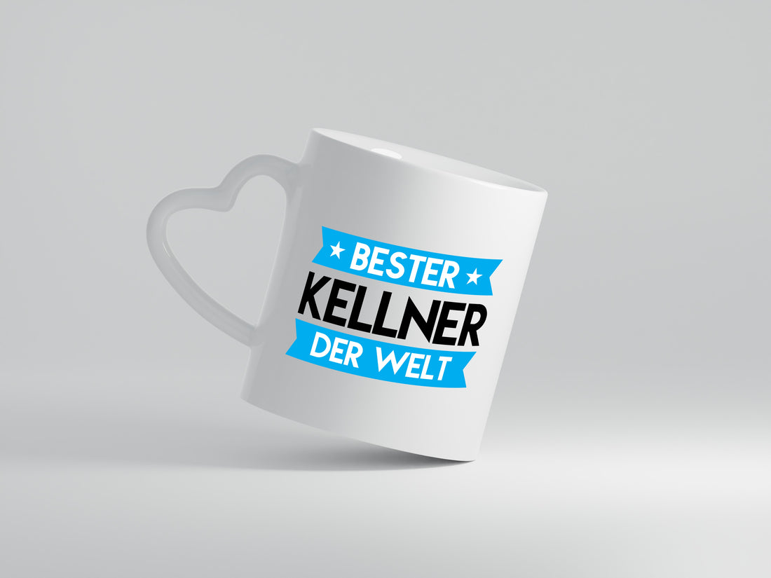 Bester Kellner | kellnern | Bedienung - Herzhenkel Tasse - Kaffeetasse / Geschenk / Familie