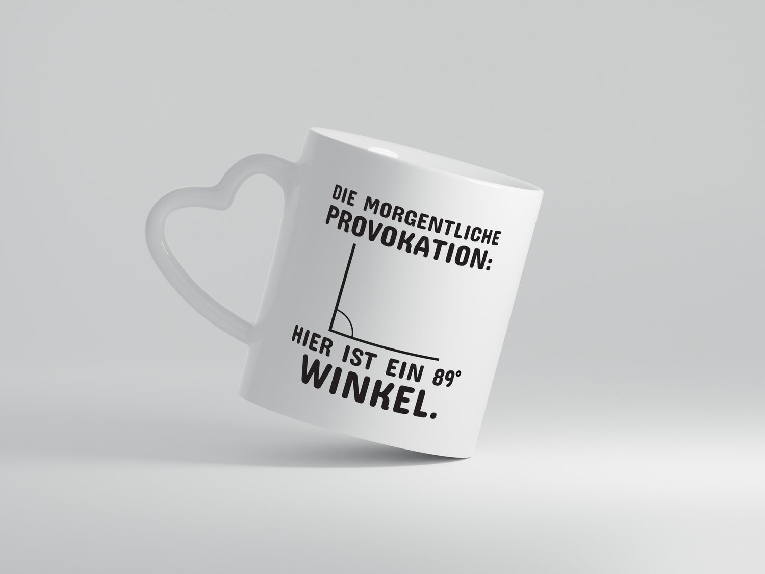 Morgentliche Provokation | Morgenmuffel Tasse | Humor - Herzhenkel Tasse - Kaffeetasse / Geschenk / Familie