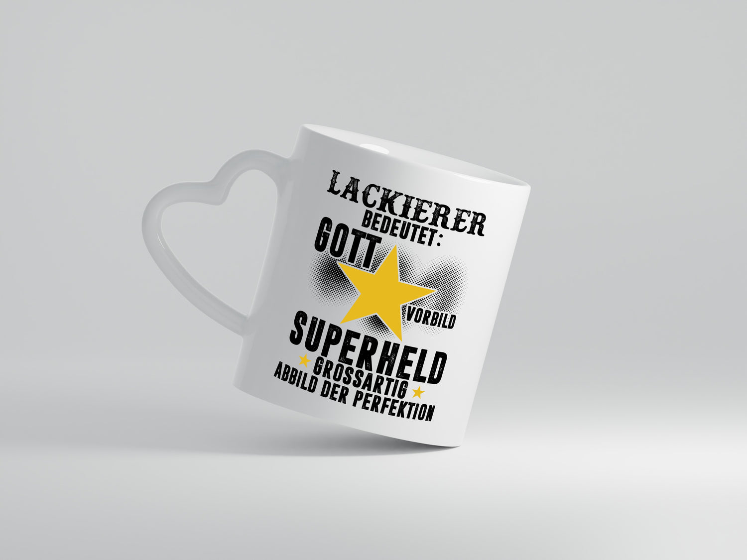 Bedeutung von Lackierer | Definition lackieren - Herzhenkel Tasse - Kaffeetasse / Geschenk / Familie