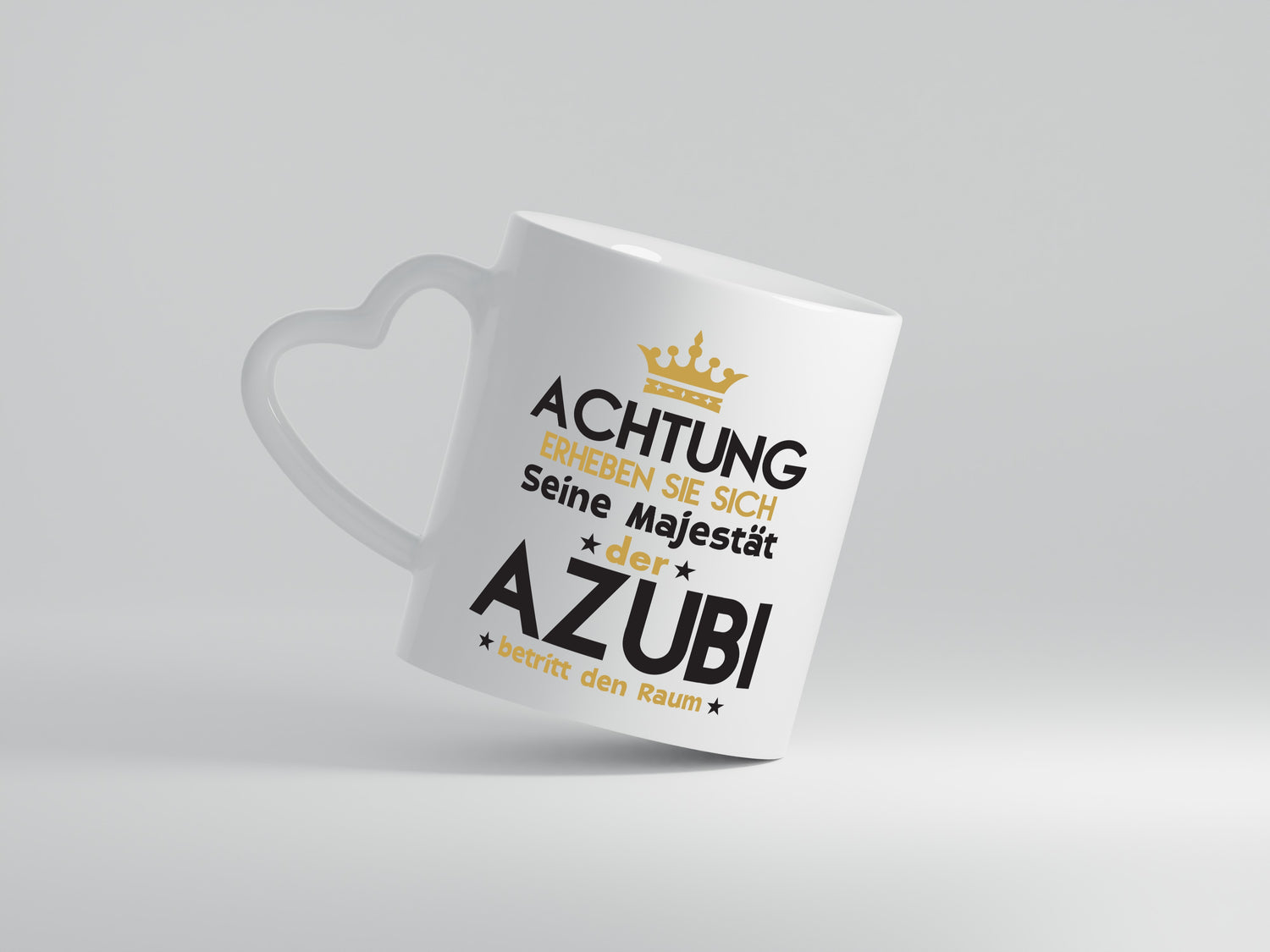 Seine Majestät Azubi | Ausbildung | Lehre | Lehrling - Herzhenkel Tasse - Kaffeetasse / Geschenk / Familie