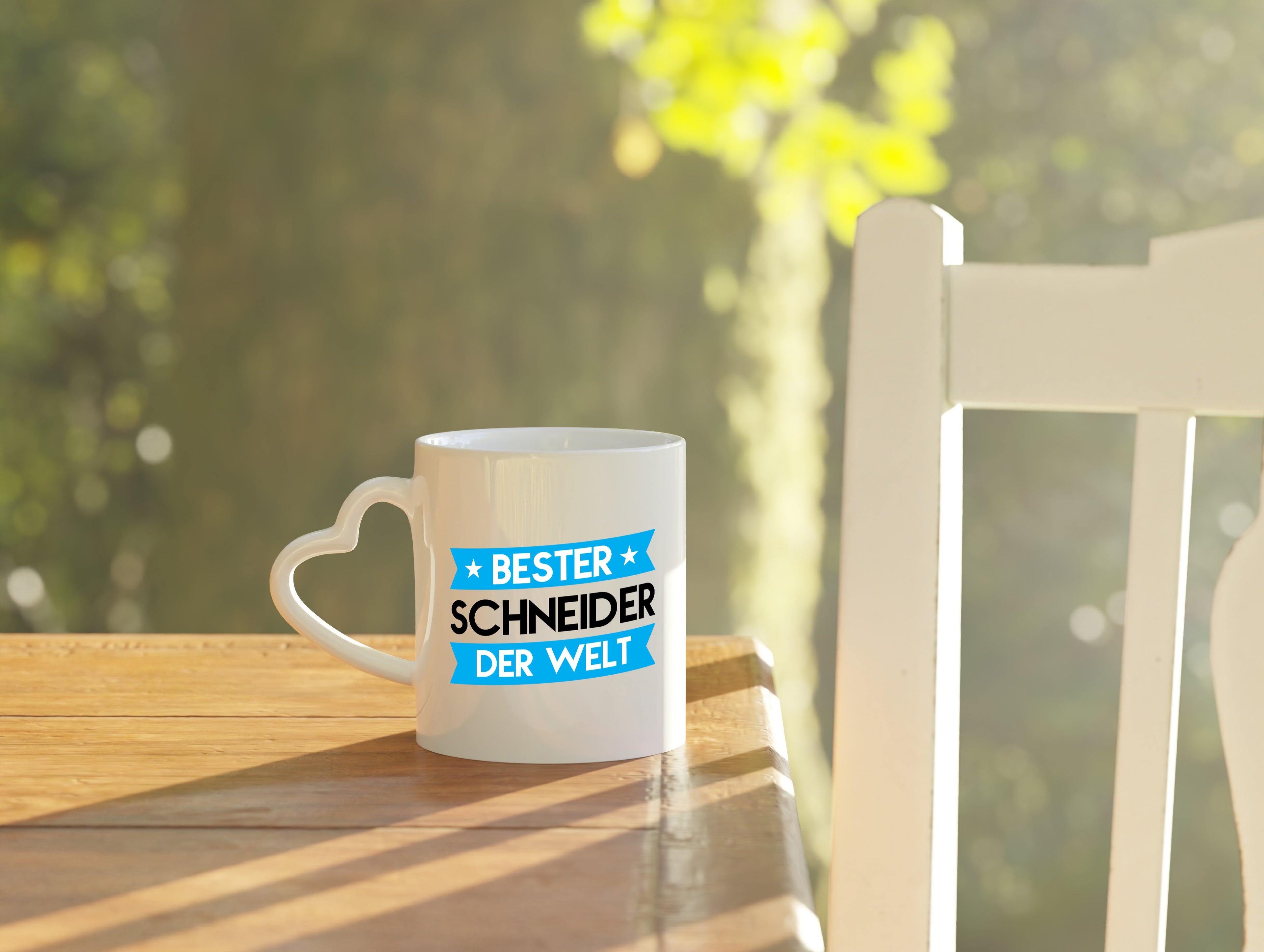 Bester Schneider | Beruf Schneiderei - Herzhenkel Tasse - Kaffeetasse / Geschenk / Familie