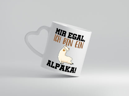 Ich bin ein Alpaka! - Herzhenkel Tasse - Kaffeetasse / Geschenk / Familie