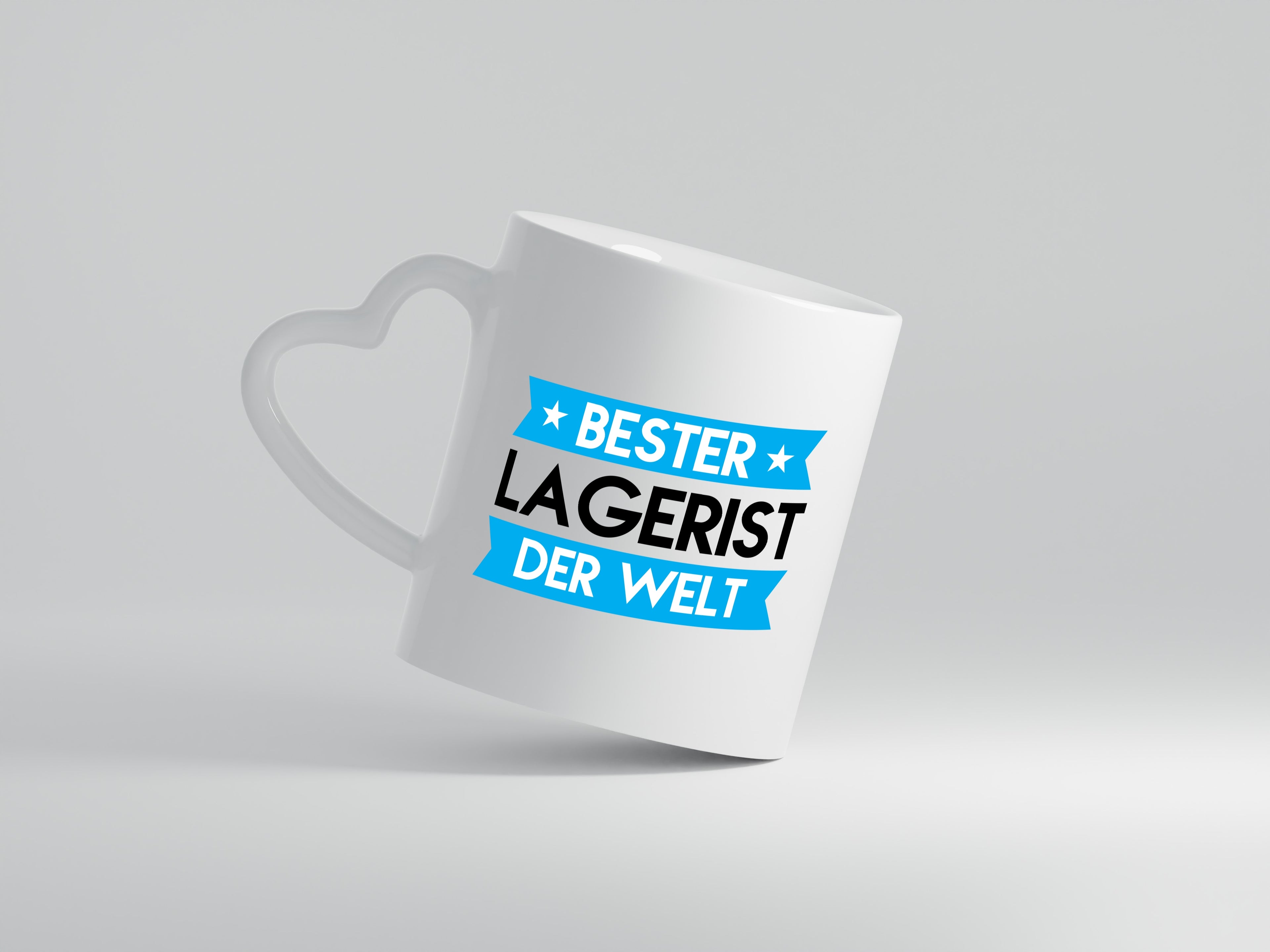 Bester Lagerist | Lageristen | Lager Arbeiter - Herzhenkel Tasse - Kaffeetasse / Geschenk / Familie