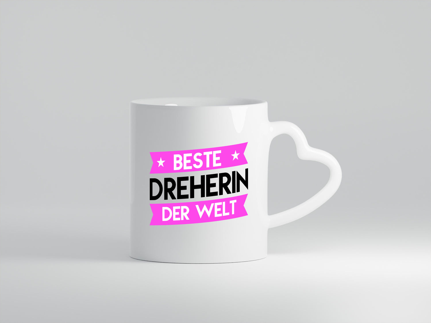 Beste Dreherin | Fräser | Dreher | - Herzhenkel Tasse - Kaffeetasse / Geschenk / Familie