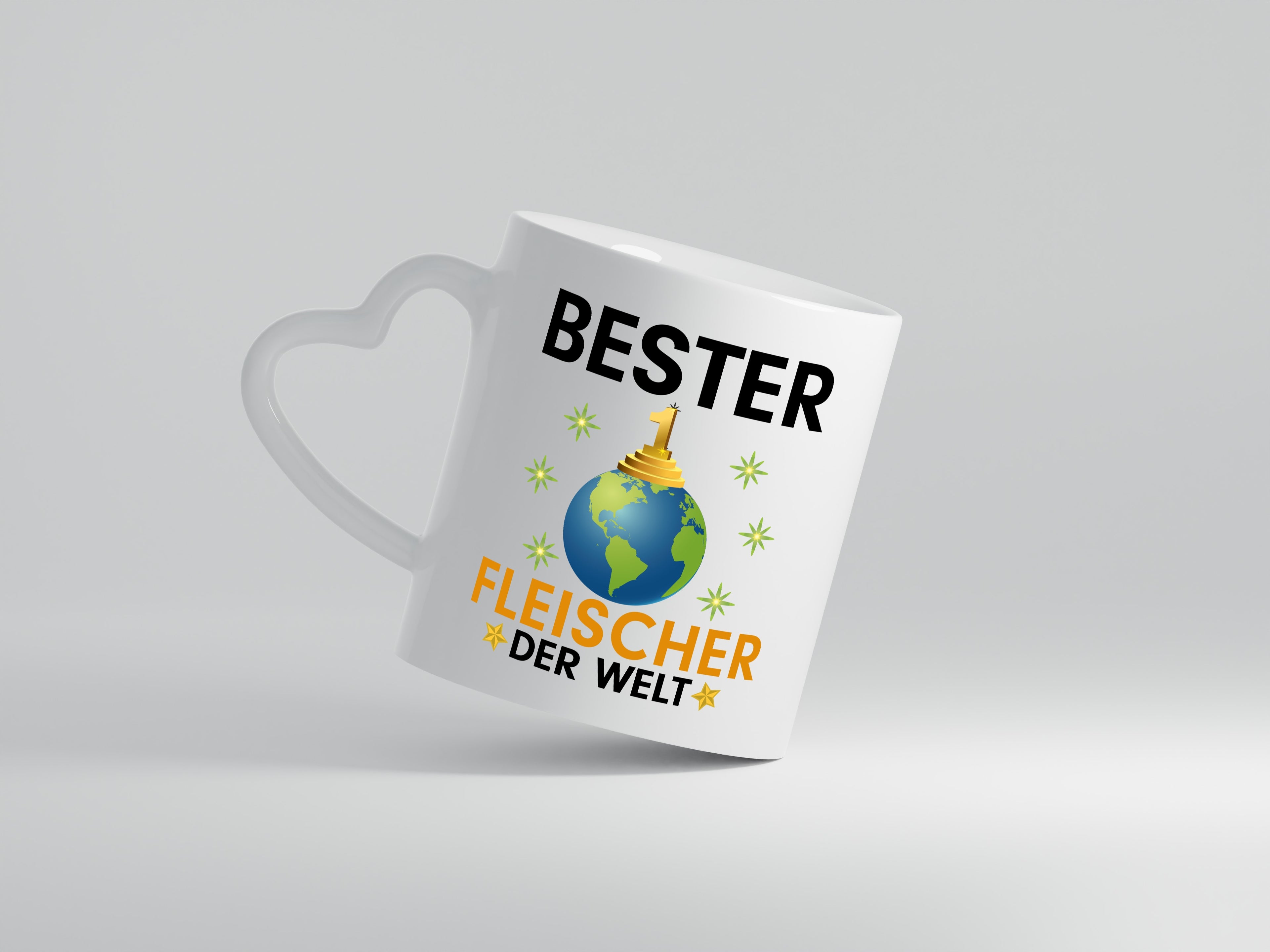 Welt Bester Fleischer | Schlachterei - Herzhenkel Tasse - Kaffeetasse / Geschenk / Familie