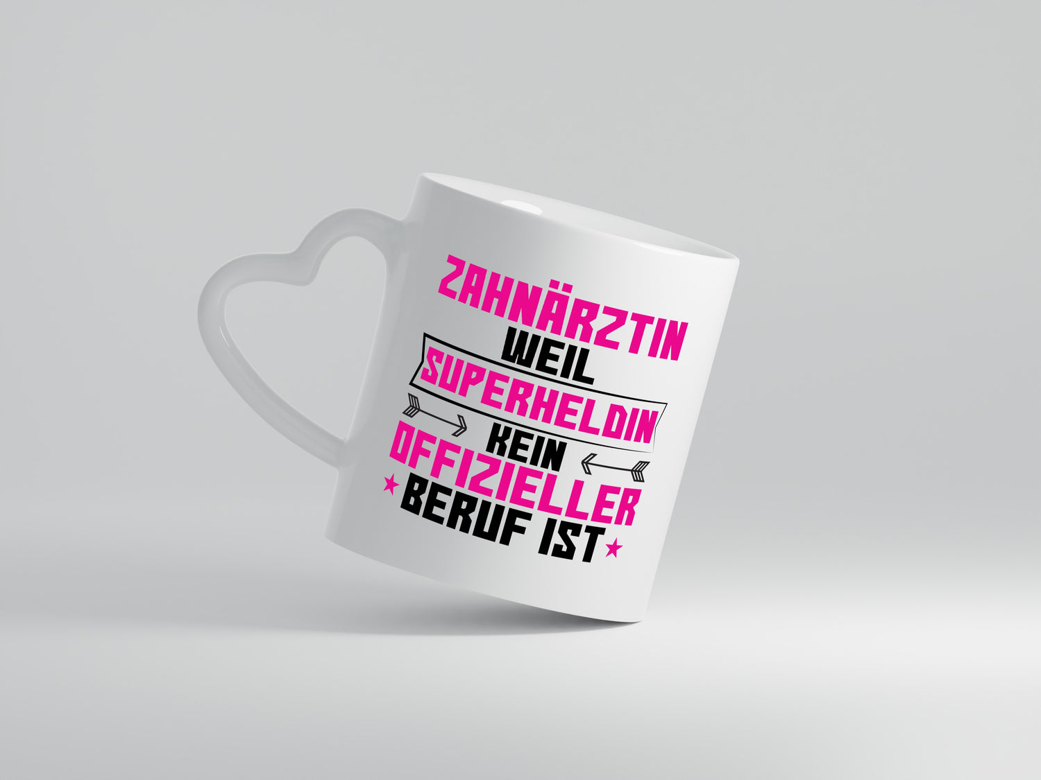 Superheldin Zahnärztin | | Zahnmedizin Beruf - Herzhenkel Tasse - Kaffeetasse / Geschenk / Familie