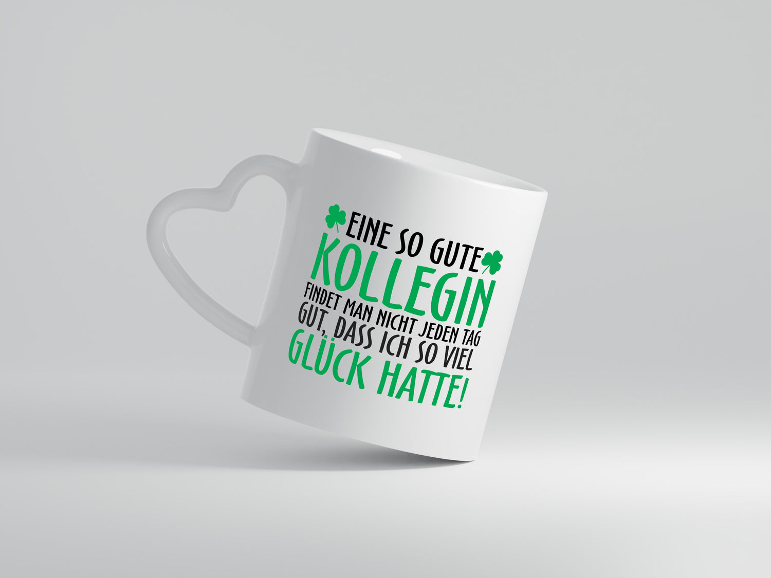 Gute Arbeitskollegin - Herzhenkel Tasse - Kaffeetasse / Geschenk / Familie