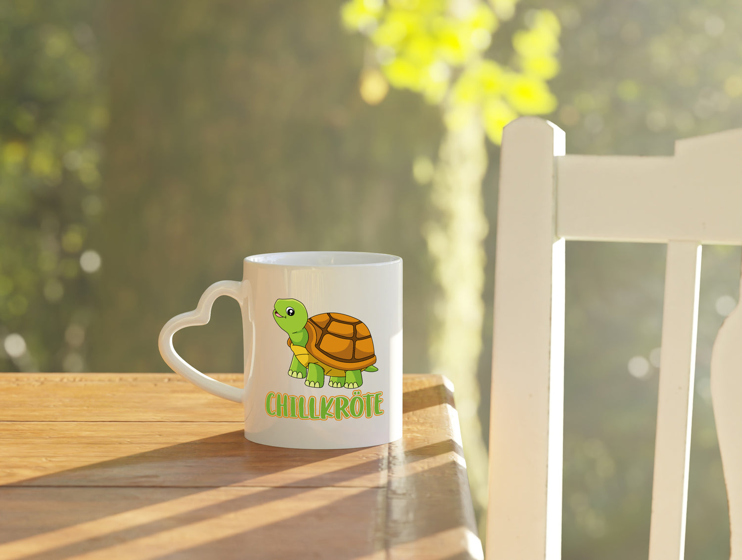 Chillkröte | Chiller Tasse | Schildkröte | Statement - Herzhenkel Tasse - Kaffeetasse / Geschenk / Familie